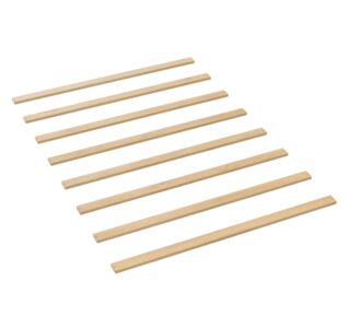 Set of Eight (8) 53 3/4 Inch Full/Double Size Solid Wood Support Bed Slats